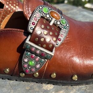 Earthen Glow Mules by Jo Ghost. New with tags.